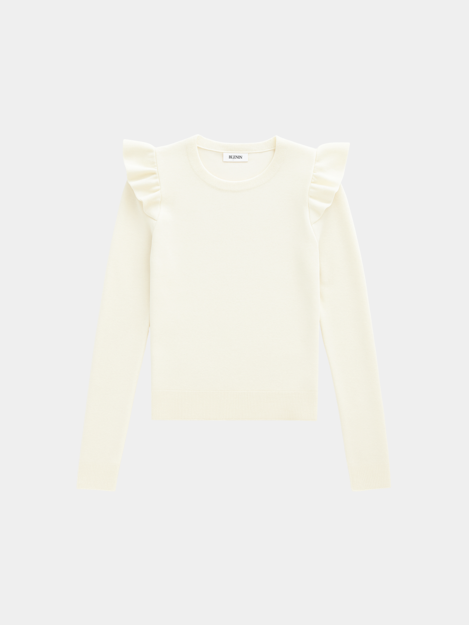 Smart Luxury Old Money Ruffle Sleeve Sweater