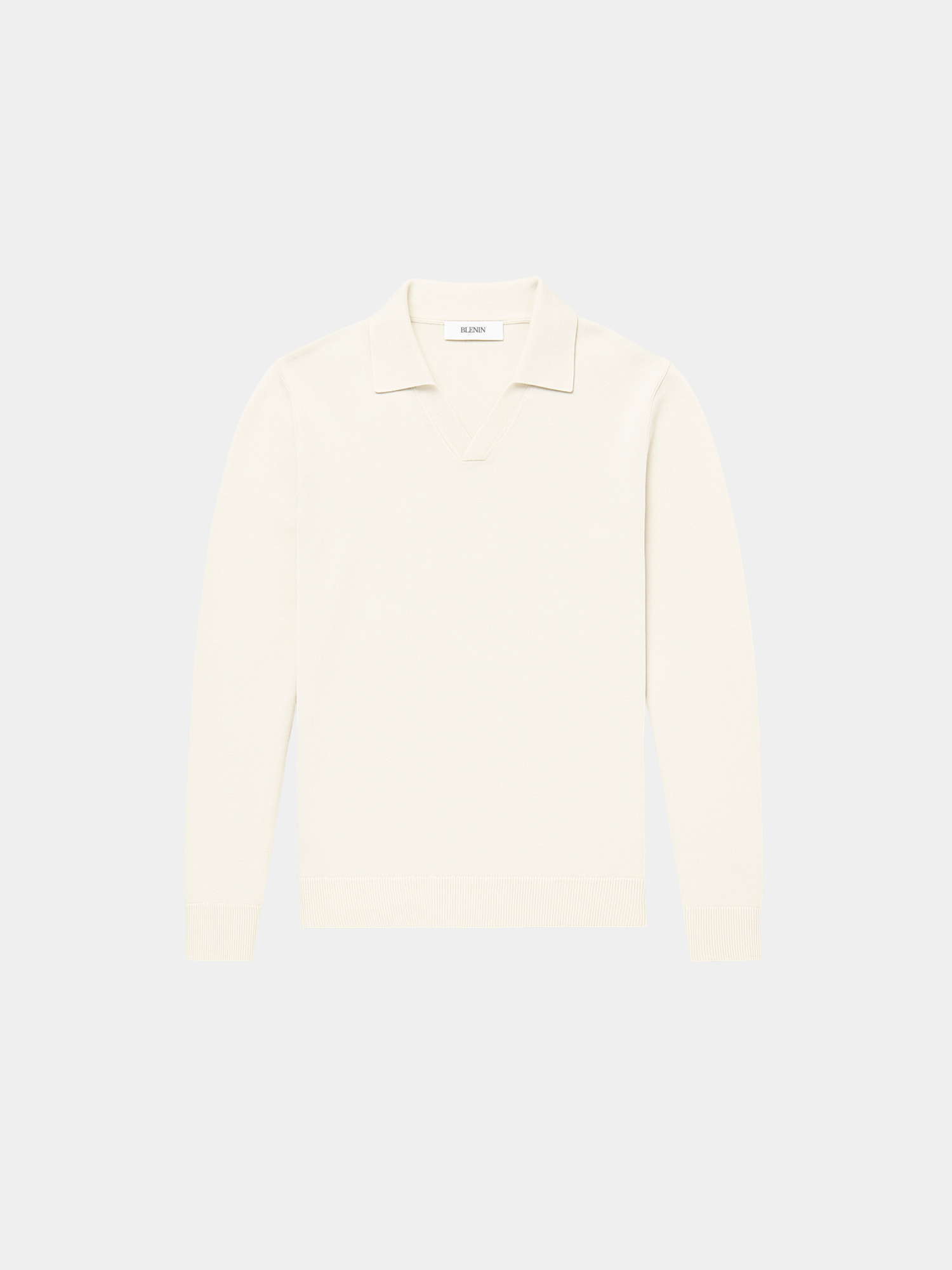 Old Money Lightweight BLENIN Long Sleeve Polo T-Shirt