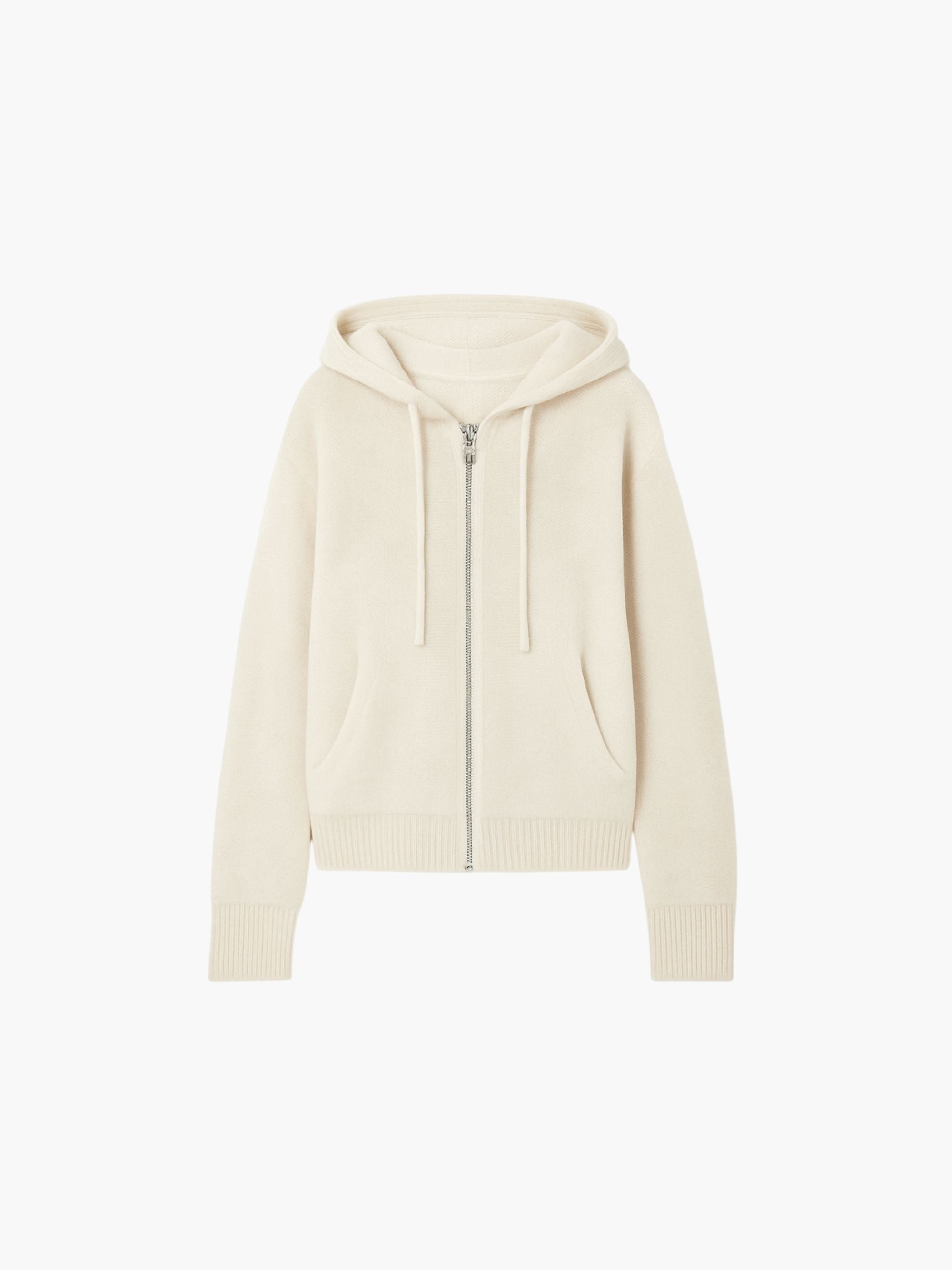 Cashmere Old Money Zip Up Hoodie Sweater