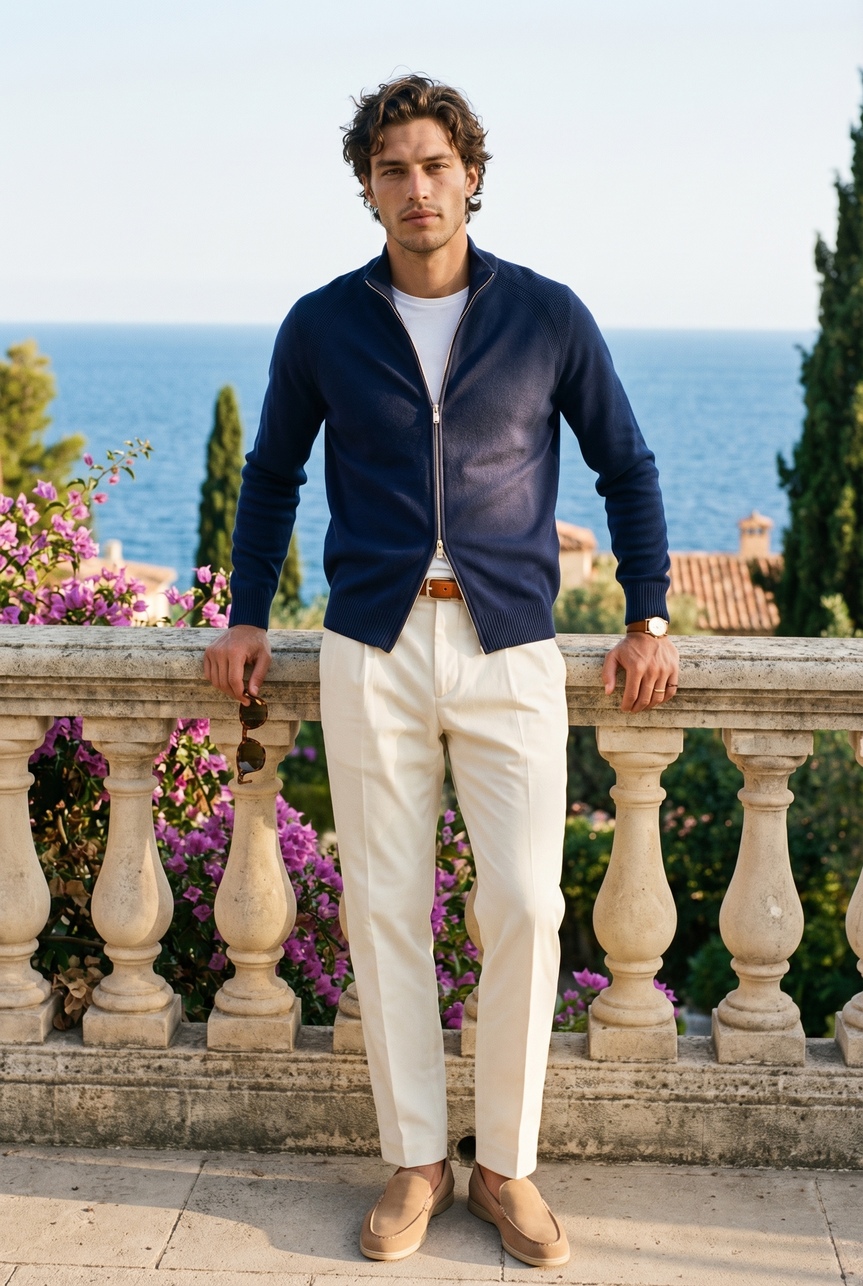 Old Money 100% Wool Fitted Cardigan