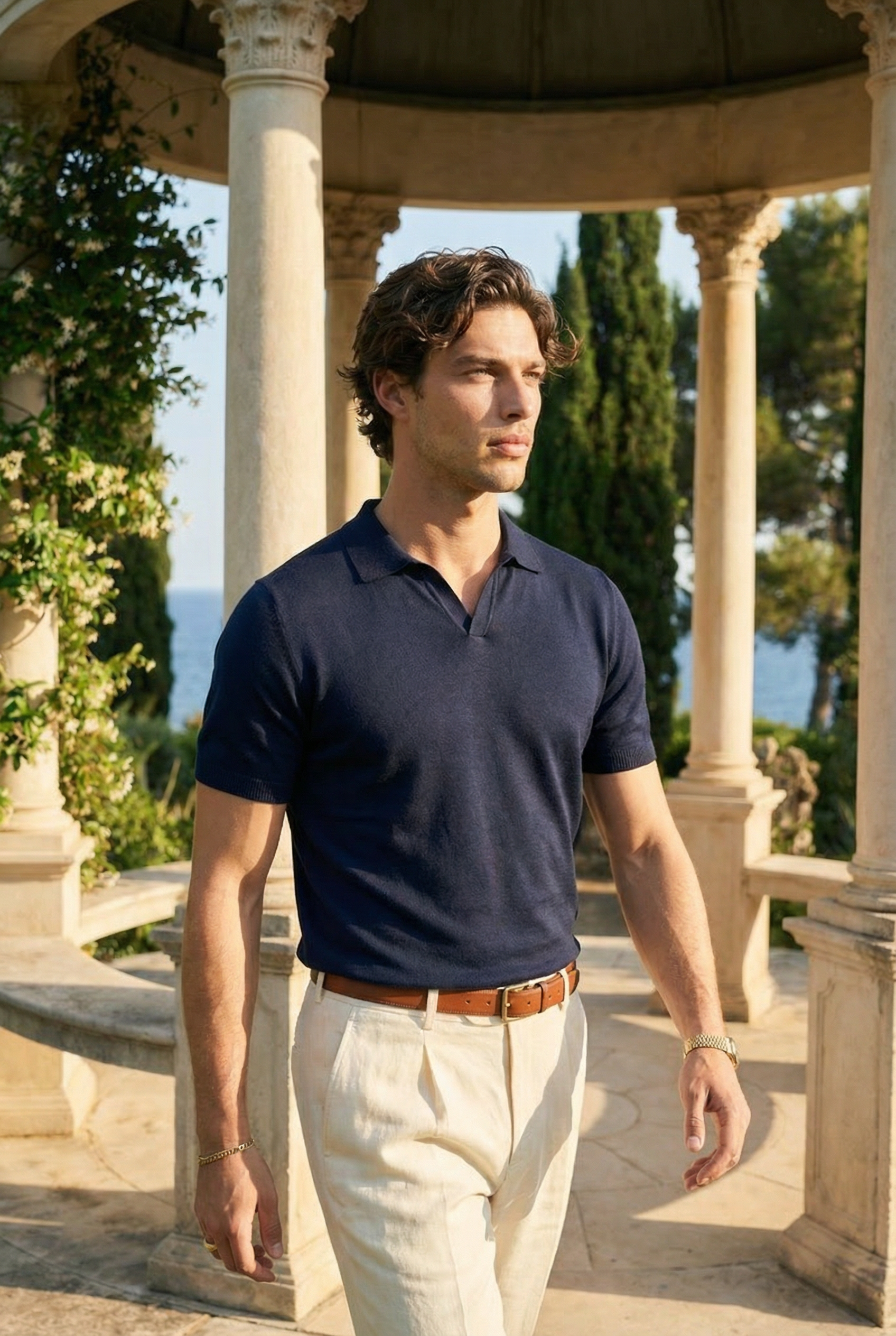 Old Money Ultra Fine 100% Cotton Fitted Polo T-Shirt