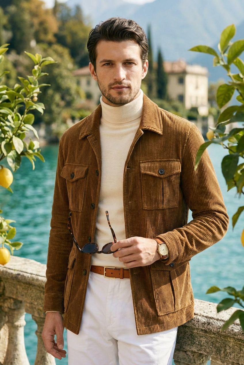 Italian Luxury Slim-Fit Hunting Jacket