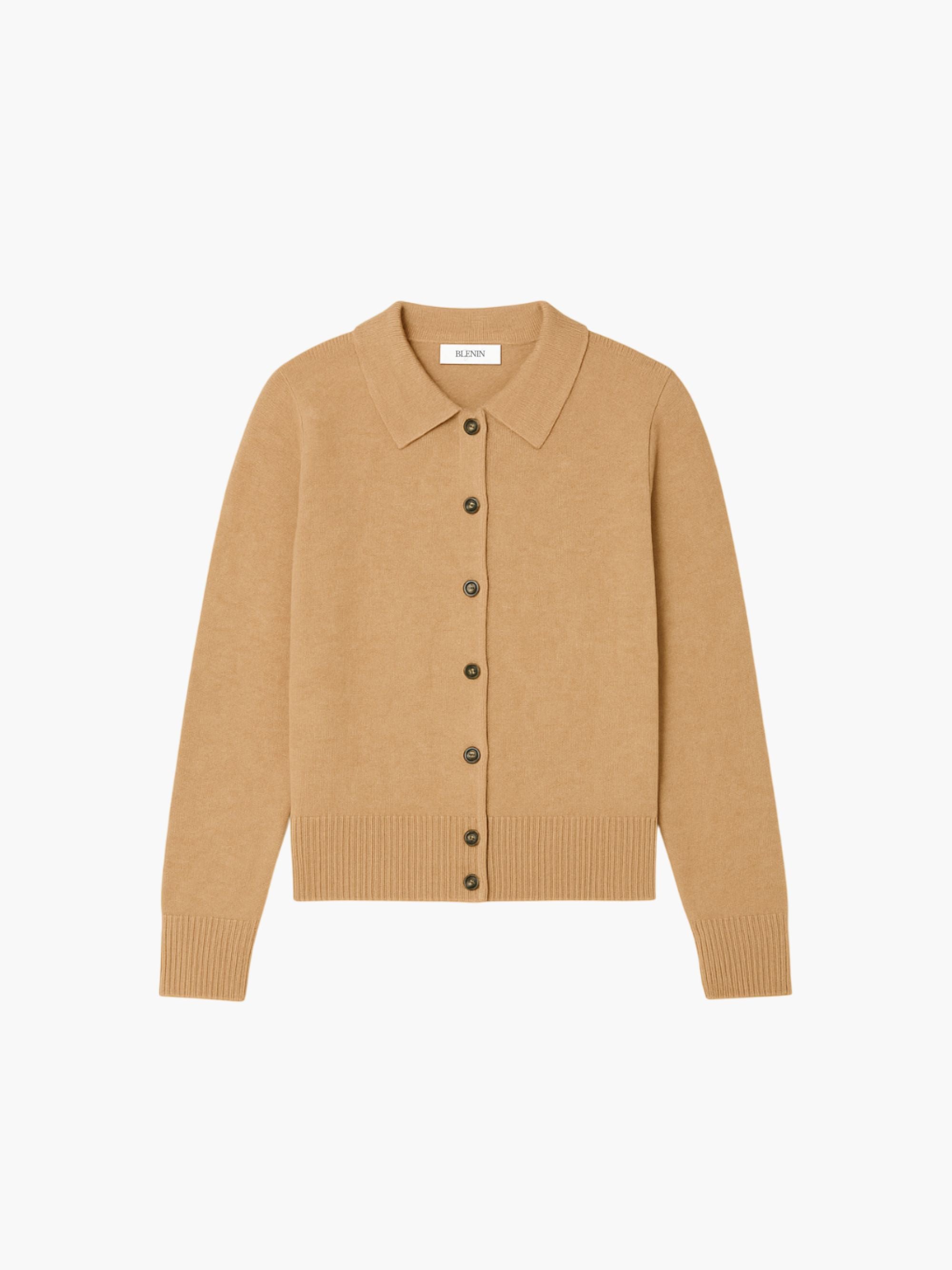 100% Woolen Old Money Polo Cardigan