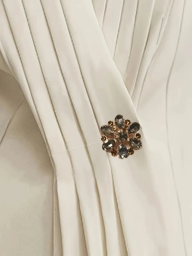 Smart Luxury Special Edition Pleated V-Neck Blouse
