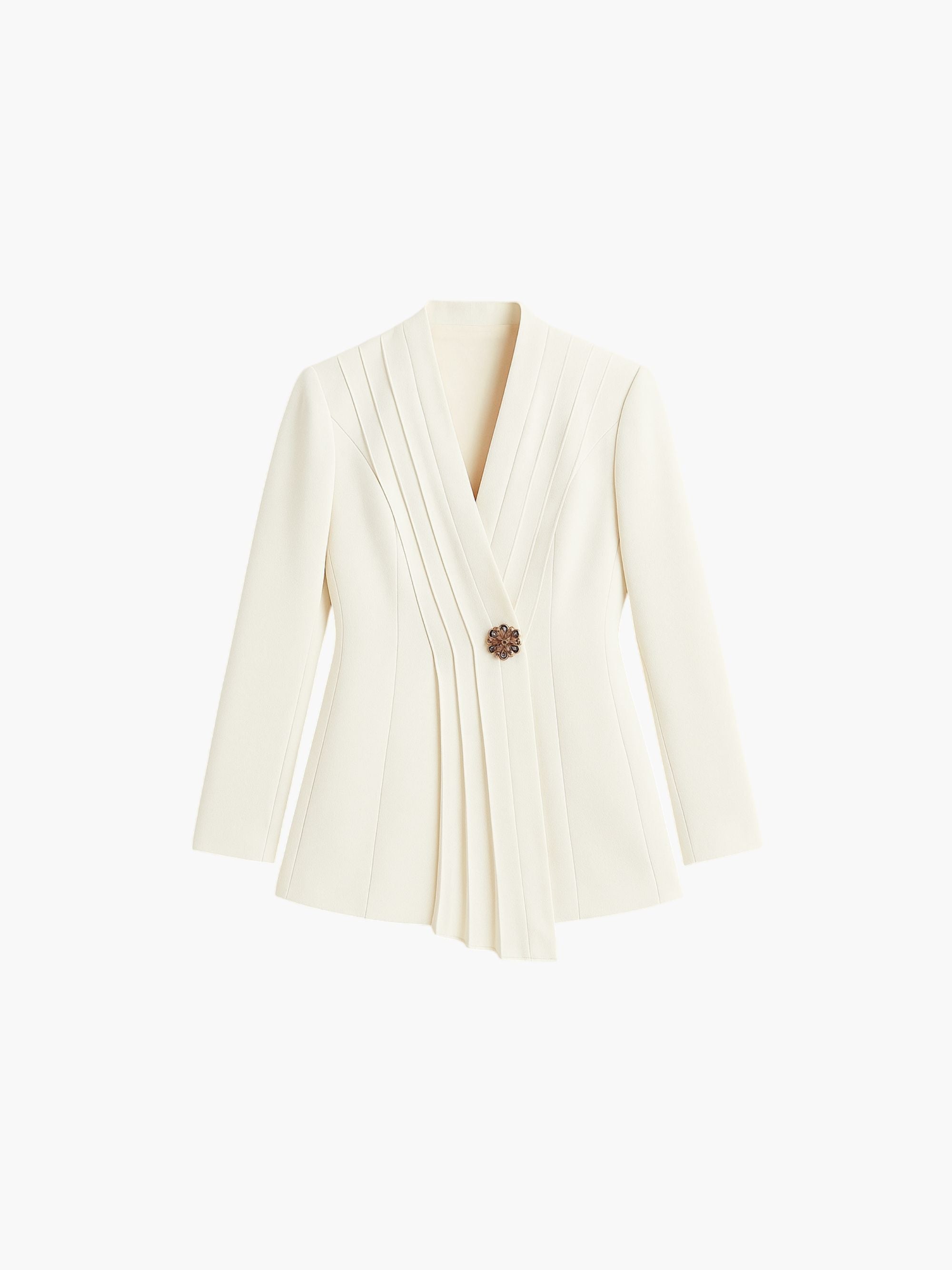 Smart Luxury Special Edition Pleated V-Neck Blouse