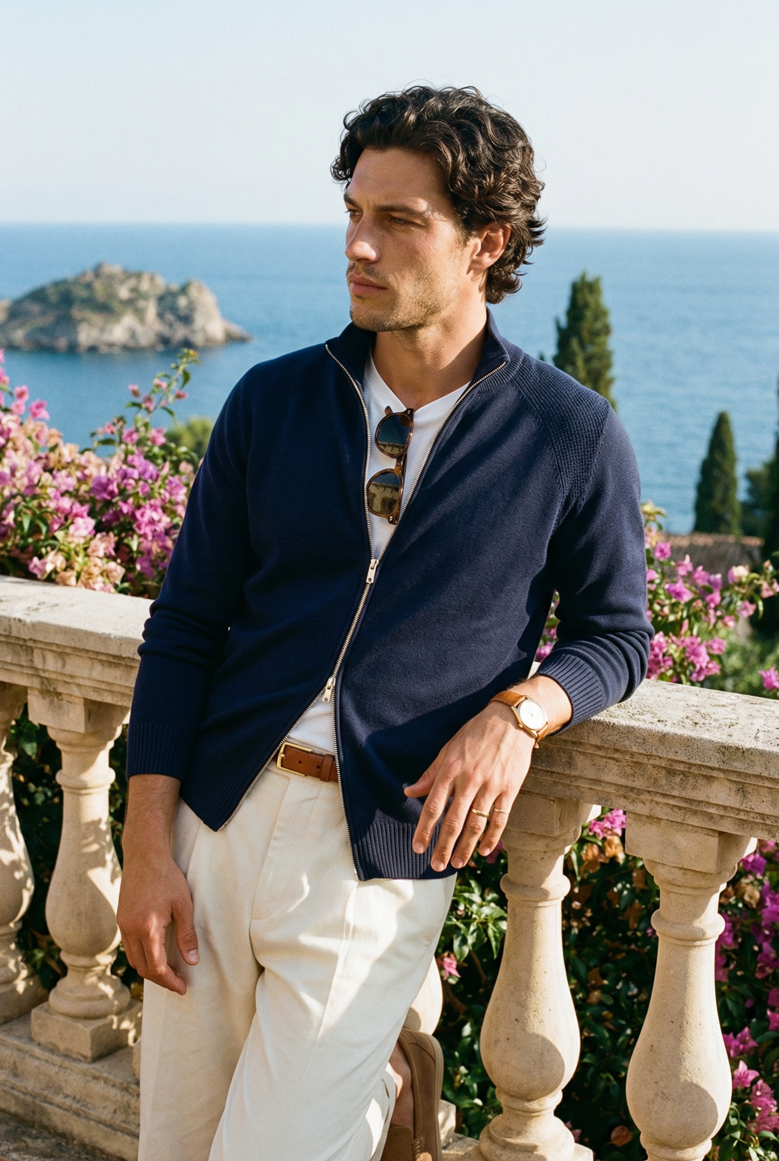 Old Money 100% Wool Fitted Cardigan