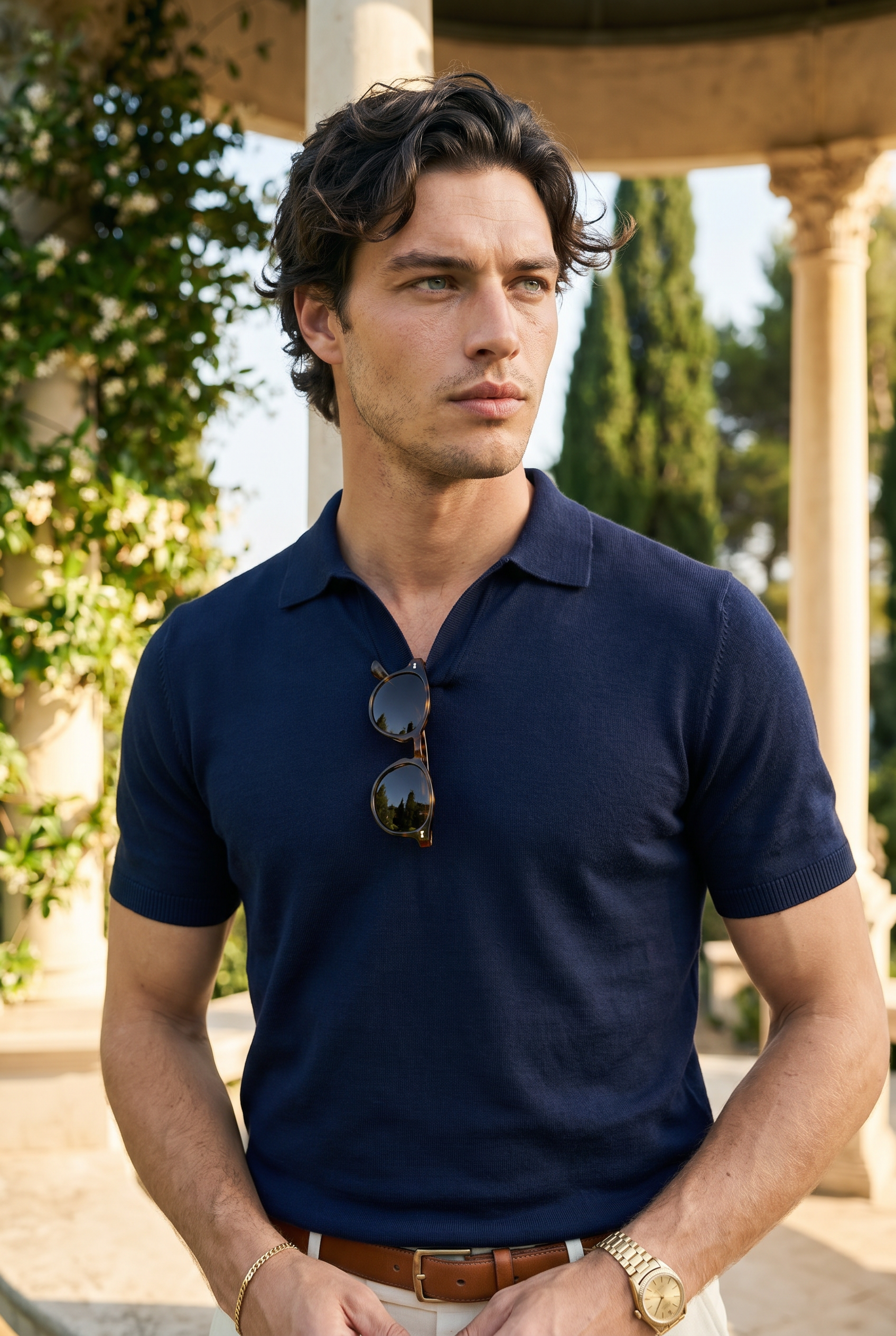 Old Money Ultra Fine 100% Cotton Fitted Polo T-Shirt