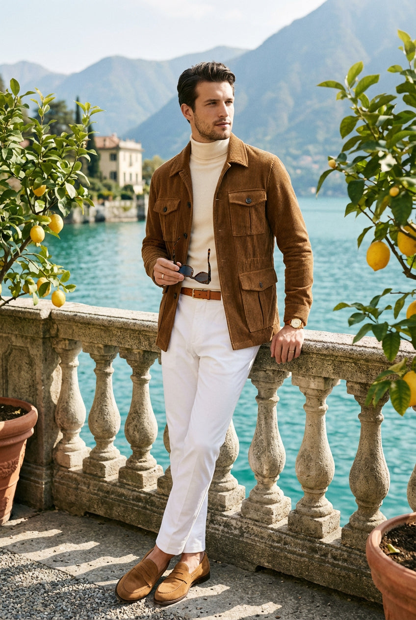 Italian Luxury Slim-Fit Hunting Jacket